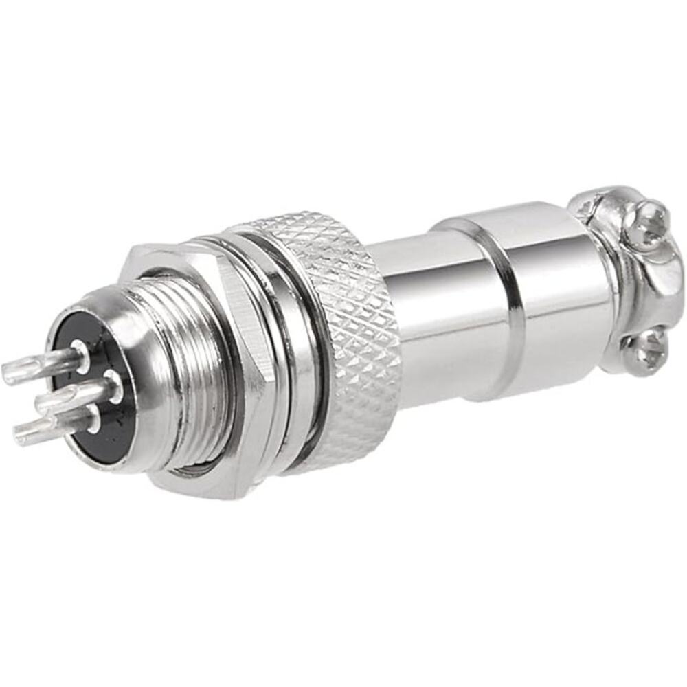 uxcell Aviation Connector Plug 12mm 3-Pin Waterproof